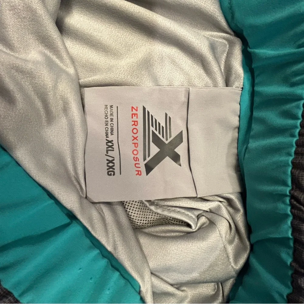 ZGray‎ Swim Shorts with Teal Accents NWOT
